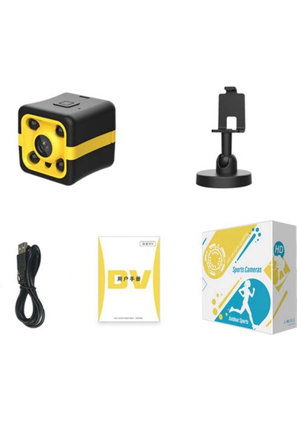 SQ31 Kamera Hd Aksiyon Kamerası Wifi Kızılötesi Gece Görüşü 1080P Akıllı Hafıza Kartı Olmadan, Siyah (Yurt Dışından)