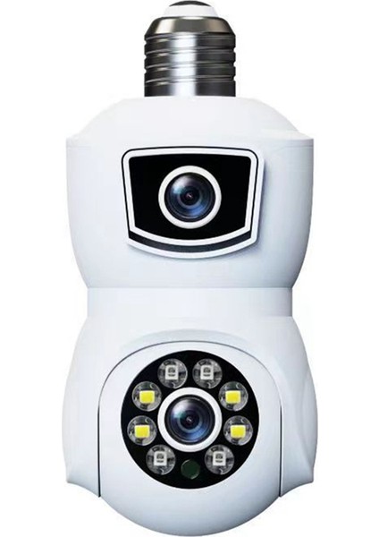 Kablosuz Wifi 1080P Işık Soketi Ampul Güvenlik Kamerası Projektör Gece Görüş Hareket Algılama Iki Yönlü Ses 2.4ghz (Yurt Dışından)
