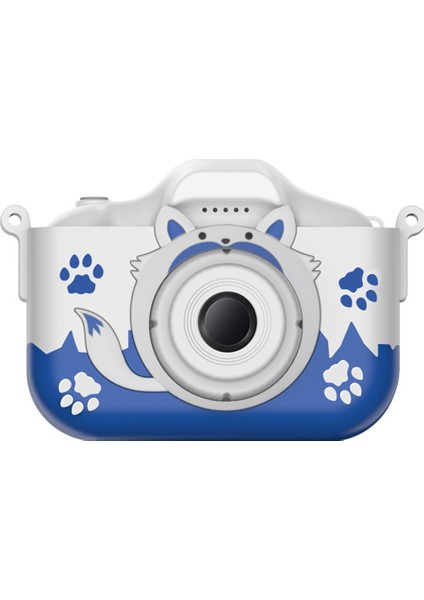 Çocuklar Için 32GB Sd Kartlı Hd Kamera Dijital Kamera Video Kamera Mavi (Yurt Dışından)