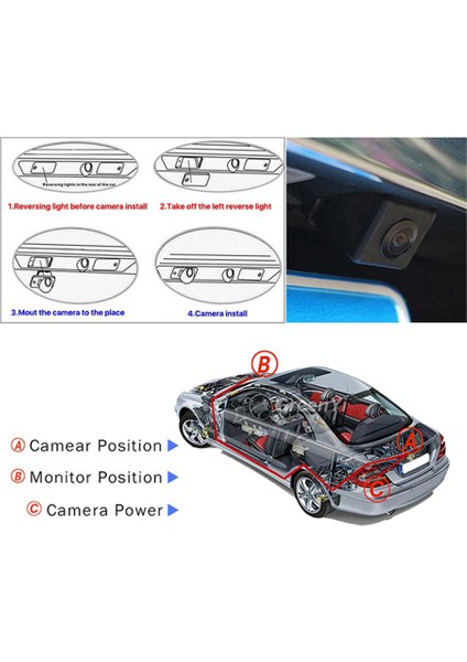 Araç Dikiz Ters Kamera Dinamik Park Kamerası Land Cruiser Prado 2010-2014 Için Yörünge Park Hattı ile (Yurt Dışından)