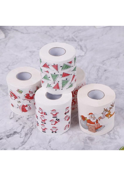5 Stilleri Noel Baba Kağıt Rulo Kağıt Mendil Havlular Noel Süslemeleri Noel Noel Baba Ofis Odası Tuvalet Kağıdı 10 Rulo (Yurt Dışından)