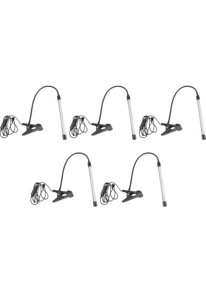 5x 8W LED Klipsli Lamba, 3 Modlu Masa Işığı 2m Kablo Dimmer 10 Seviye Kelepçe Masa Lambaları (Yurt Dışından) fiyatları