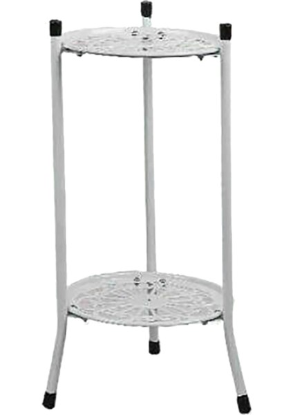 2x Iki Katmanlı Zarif Metal Bitki Stand Rafı Saksı Bitki Tutucu Modern Uzun Bitki Pot Kapalı Açık Dekor Için Standları A (Yurt Dışından)