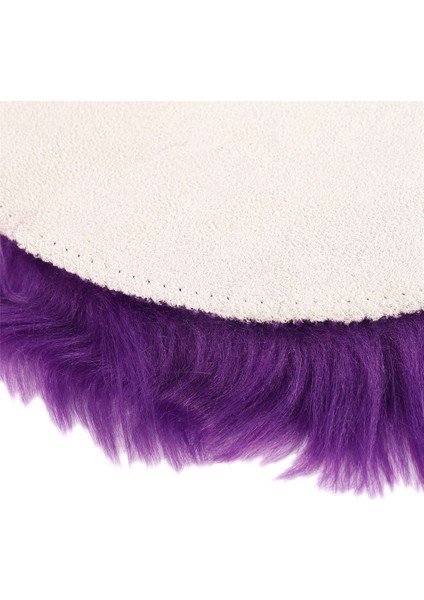 2x Sahte Koyun Derisi Yün Halı 30 x 30 cm Yumuşak Uzun Tüylü Dekoratif Halı Minder Sandalye Kanepe Mat (Yuvarlak Mor) (Yurt Dışından) fırsatları