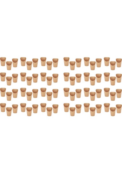 200 Parça Patates Kızartma Tutucu Bardak 14 Ons Tek Kullanımlık Parti Pişirme Malzemeleri Kağıt Patlamış Mısır Kutuları Kahverengi (Yurt Dışından)