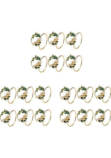 Peçete Halkası Çiçek Peçete Halkaları Düğün Parti Yemeği Masa Dekorasyon Için 18 Metal Peçete Tutucu Set (Yurt Dışından) fırsatları