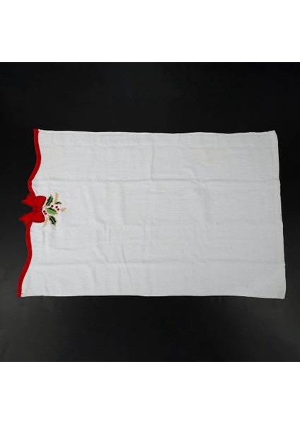 2x Noel Serisi Pamuk Havlu Noel Çanları Noel Ağacı Çorap Havlu Dekorasyon Hediyeler Işlemeli Havlular (Yurt Dışından)