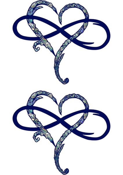 2x Metal Duvar Dekorasyonu Benzersiz Tasarım-Duvar Sanatı Odası Dekorasyon Ebedi Aşk Sonsuz Kalp Demir Sanat Iç Dekor-S (Yurt Dışından)