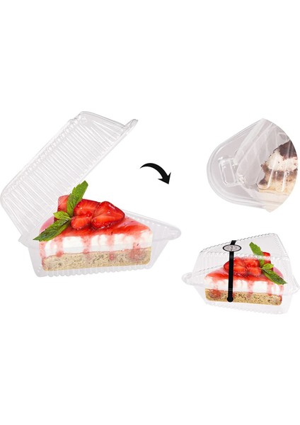 200 Adet Üçgen Cheesecake Kutuları Dilim Kek Kutusu Üçgen Pasta Sahipleri Fırın Parti Düğün Için Kek Kutuları (Yurt Dışından) fırsatları