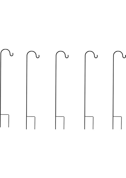 5x Çoban Kanca Pasa Dayanıklı Bahçe Hissesi Açık Metal Bitki Standı Askı Kuş Besleyici Kutup 120X10X1 cm (Yurt Dışından)