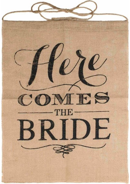 2x "işte Gelin Geliyor" Düğün Rustik Töreni Çuval Bezi Banner Çiçek Çocuklar Için 40 cm x 50 cm (Yurt Dışından) fiyatları