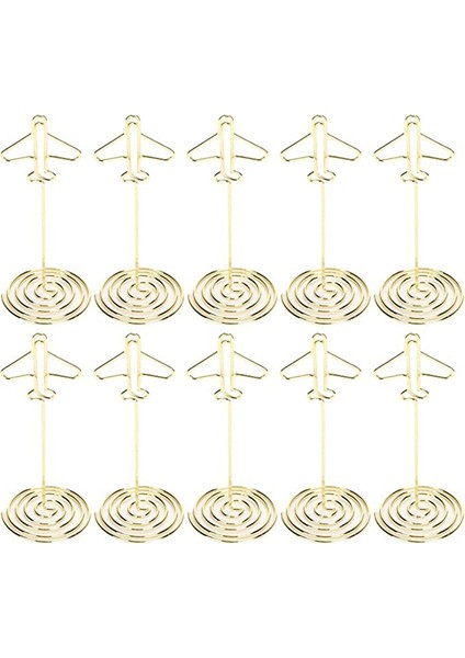 20 Adet Memo Klip Tutucu, Masa Numarası Kartvizit Tutucu Masaüstü Metal Kartvizit Fotoğraf Altın Düzlem Çerçeve Tabanı ile (Yurt Dışından) fiyatları