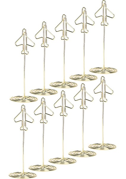 20 Adet Memo Klip Tutucu, Masa Numarası Kartvizit Tutucu Masaüstü Metal Kartvizit Fotoğraf Altın Düzlem Çerçeve Tabanı ile (Yurt Dışından) modelleri