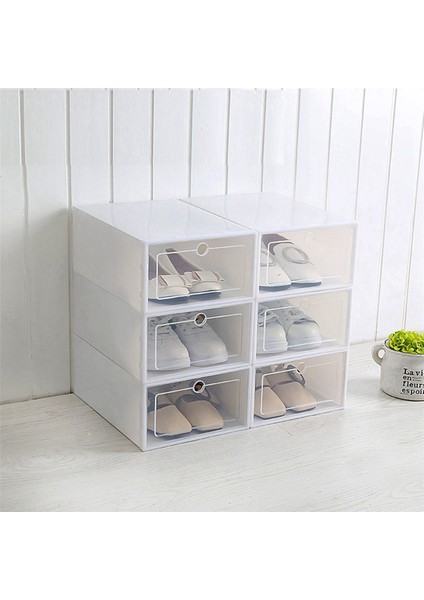 12 Parça Şeker Renkli Ayakkabı Kutusu, Şeffaf Plastik Ayakkabı Saklama Kutusu, Ayakkabı Dolabı Saklama Çekmecesi Beyaz (Yurt Dışından) fiyatları