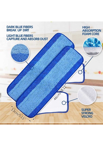 8 Adet Mikrofiber Temizleme Pedi, Paspas Için Uyumlu, Daha Hızlı Yeniden Kullanılabilir Pedler, Parke Zemin Yedek Temizleme Kafası (Yurt Dışından)