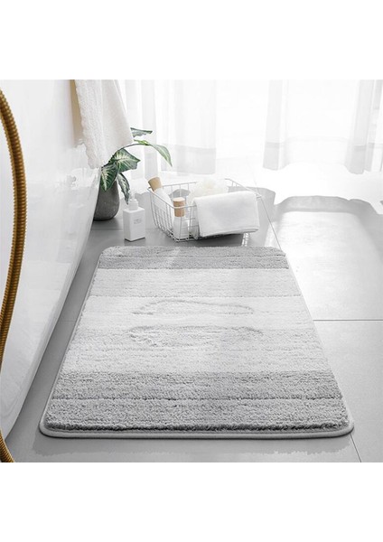 3x Banyo Dışı Halı - Banyo Için Çabuk Kuruyan Mikrofiber Duş Matı - Duş Için Emici Banyo Paspası ve Yer Halısı-A (Yurt Dışından)