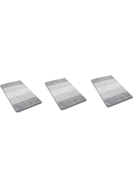 3x Banyo Dışı Halı - Banyo Için Çabuk Kuruyan Mikrofiber Duş Matı - Duş Için Emici Banyo Paspası ve Yer Halısı-A (Yurt Dışından)