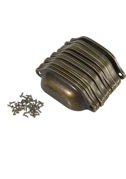 100 Adet Vintage Çekmece Kapı Dolabı Demir Kabuk Bardak Kolu Dolap Topuzu 9.7cmx3.5cm (Yurt Dışından)