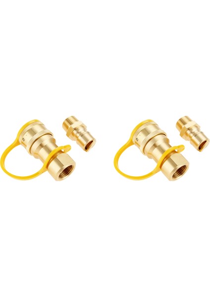 2x 1/2 Inç Katı Pirinç Gaz Propan Hızlı Bağlantı Ayırma Bağlantısı Konnektör Adaptörü (Yurt Dışından) fiyatları