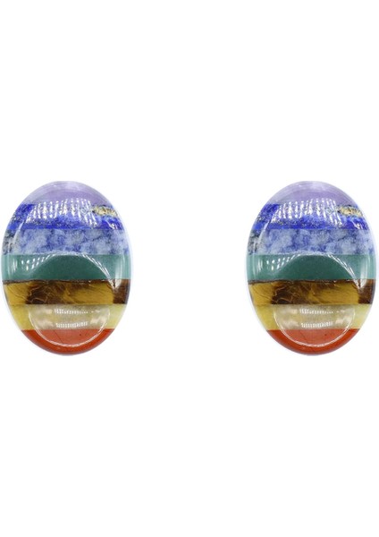 2x 7 Çakra Başparmak Endişe Taşı Anksiyete Stres Giderici Meditasyon Kristal Terapi Taş Şifa Kristalleri Palmiye (Yurt Dışından)