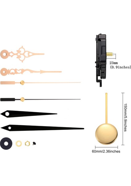 2x Dıy Kuvars Sarkaçlı Saat Hareketi Mekanizması Saat Kiti 4 Çift Farklı Eller Duvar Saati Onarım Parçaları (Yurt Dışından) modelleri