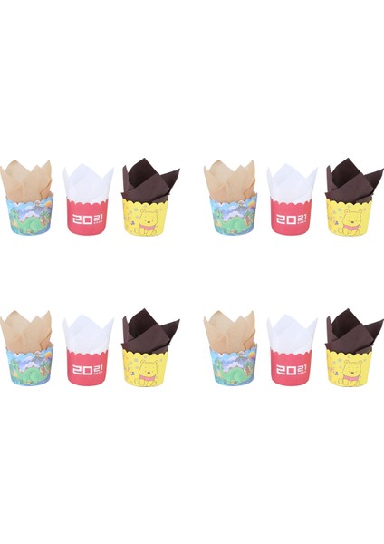 800 Adet Lale Cupcake Pişirme Bardakları, Muffin Pişirme Gömlekleri Tutucular, Rustik Cupcake, Kahverengi, Beyaz ve Doğa Rengi (Yurt Dışından)