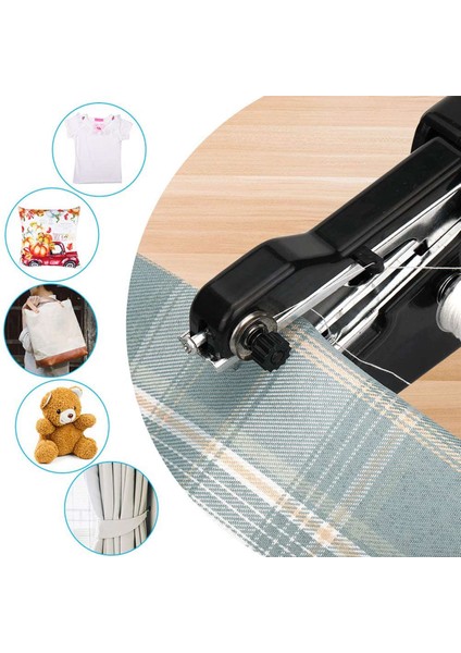2x USB Elektrikli El Dikiş Makinesi Seti, Perde Deri Için Akülü Mini Hızlı Tamir Dikiş Makinesi (Yurt Dışından)