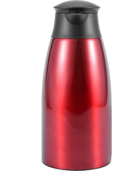 2x Kırmızı 304 Paslanmaz Çelik 2l Termal Şişe Vakum Yalıtımlı Su Kabı Kahve Çay Süt Sürahisi Termal Sürahi Ev Için (Yurt Dışından)