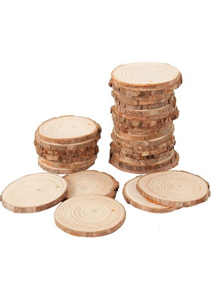 200 Adet 3-4 cm Bitmemiş Doğal Yuvarlak Ahşap Dilimleri Daireler Ağaç Kabuğu Log Diskleri Dıy El Sanatları Için Ev Partisi Dekorasyon (Yurt Dışından) fırsatları
