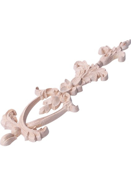 3x Ahşap Oyma Köşe Onlay Aplike Boyasız Çerçeve Çıkartması Ev Dekor 25X6 cm (Yurt Dışından)