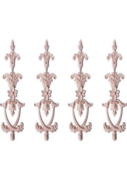 3x Ahşap Oyma Köşe Onlay Aplike Boyasız Çerçeve Çıkartması Ev Dekor 25X6 cm (Yurt Dışından) fiyatları