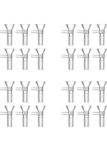 30 Adet Cam Huni 14MM Erkek Cam Huni Adaptörü El Yapımı Şeffaf Kase Tutucu Şeffaf Cam Huni Kase Tutucu (Yurt Dışından)