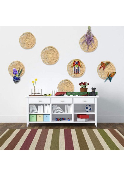 8 Adet Bambu Kağıt Tabak Tutucu - 10 Inç Yuvarlak Dokuma Tabak Tutucu, Piknik Partisi Için Yeniden Kullanılabilir Kağıt Tabak Tutucular (Yurt Dışından) modelleri