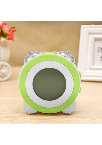 2x Dijital Çalar Saat, Gece Işığı, 2 Alarm, Isteğe Bağlı Hafta Içi Modu, Erteleme Işlevi, Süper Yüksek Ses (Yeşil+Beyaz) (Yurt Dışından)