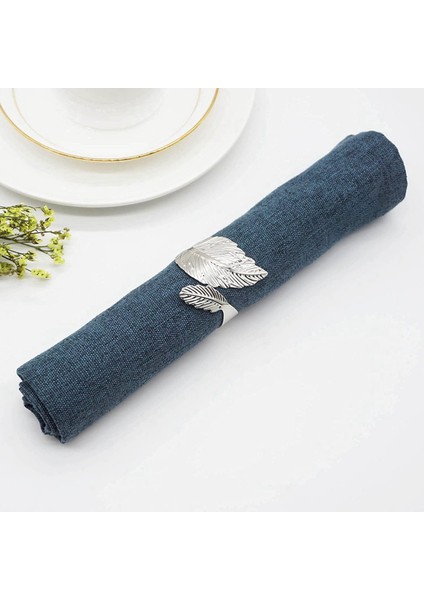 Yaprak Peçete Halkaları 30'lu Set, Masa Ayarı Için Yapraklı Peçete Halkaları, Tatil Gümüş Için Metal Yaprak Peçetelik Halkaları (Yurt Dışından) modelleri