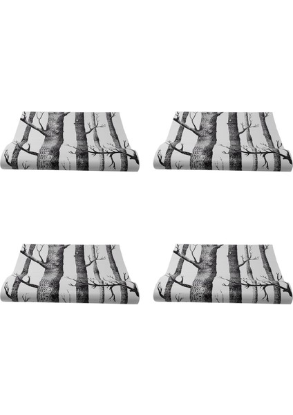 4x Siyah Ağaç Duvar Kağıdı Yatak Odası Için Modern Tasarım Oturma Odası Duvar Kağıdı Rulo Rustik Orman Orman Duvar Kağıtları (Yurt Dışından) fiyatları