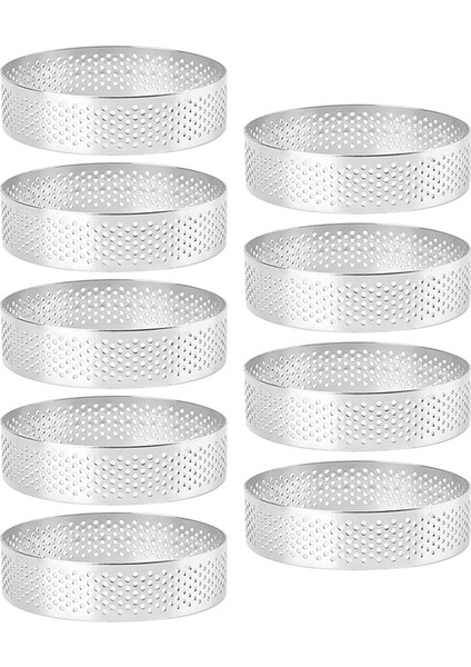 18'li Paket Yuvarlak Tart Halkası, Mus Halkaları, Paslanmaz Çelik Isıya Dayanıklı Delikli Mus Halkaları, Metal Yuvarlak Halka Kalıbı (Yurt Dışından)