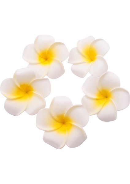 200 Adet Beyaz Köpük Hawaiian Frangipani Yapay Plumeria Çiçek Yaprakları Kap Saç Şapka Çelenk Dıy Düğün Dekorasyon 5 cm (Yurt Dışından)