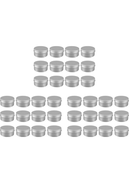 36 Paket 80 ml Teneke Konteynerler Çay Alüminyum Kutu Dudak Balsamı Balsamı Saklama Kutusu Kavanoz Konteynerleri Vidalı Kapaklı Dudak (Yurt Dışından)