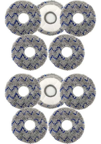 2x Yedek Yıkanabilir Paspas Bezleri T10 Turbo/deebot X1/omnı/x1 Turbo Elektrikli Süpürge Temizleme Paçavraları (Yurt Dışından)