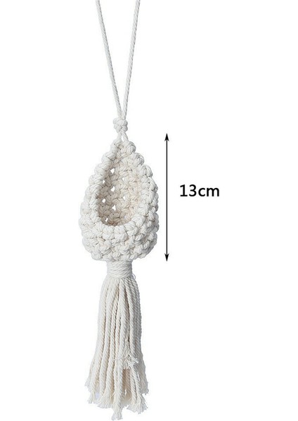 2x Boho Makrome Hava Tesisi Askı Tillandsia Asılı Sepet Halat Tutucu Çiçek Ev Dekor (13 Cm) (Yurt Dışından) fırsatları