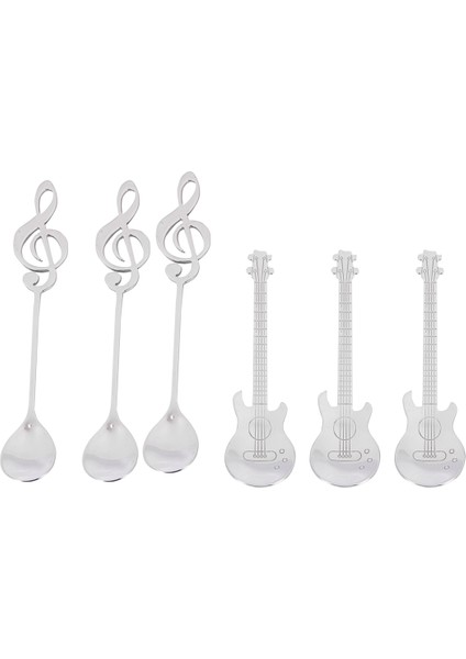 Kahve Kaşığı, 30 Paket Sevimli Çay Kaşığı Paslanmaz Çelik Personel Nota Şeklinde (15 Nota +15 Gitar) (Yurt Dışından) modelleri
