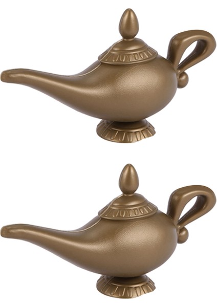 2x Plastik Cosplay Cadılar Bayramı Noel Arap Genie Lamba Süslü Elbise Prop Çocuklar Için Ev Dekorasyonu (Yurt Dışından)