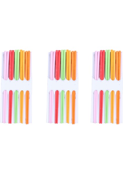3x 5 Çift Çeşitli Renkli Plastik Çin Yemek Çubukları 8,7 Inç Uzun (Yurt Dışından)