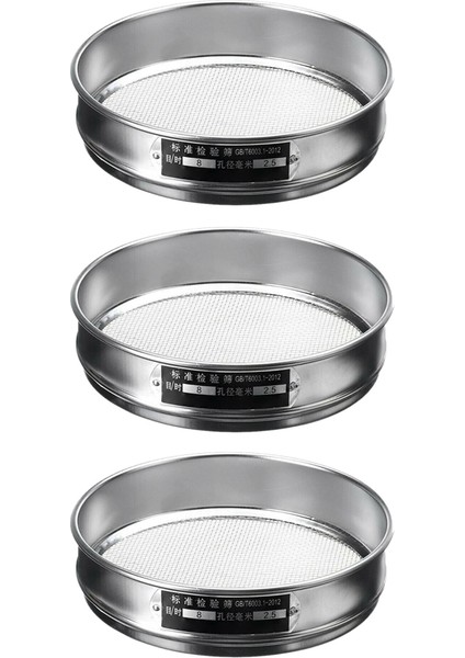 3x Ağır Hizmet Tipi Bahçe Bilmece Elek Örgü Toprak Eleme Kompost Tohum Tepsisi Bahçe Alet-8 (2.5mm) (Yurt Dışından)