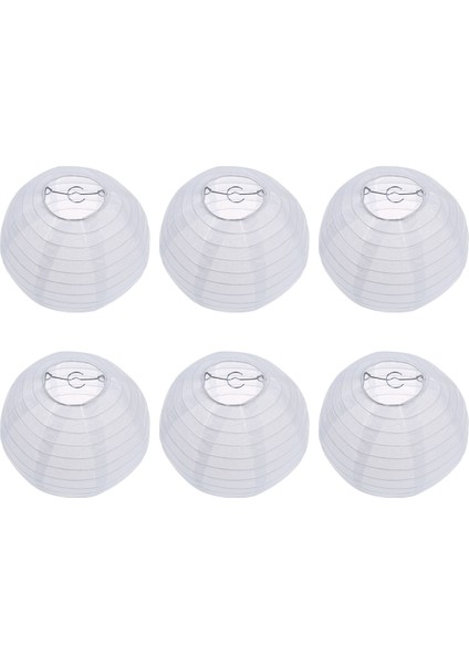 6x Beyaz Çin/japon Kağıt Fener/lamba 8 Inç Çap (Yurt Dışından)