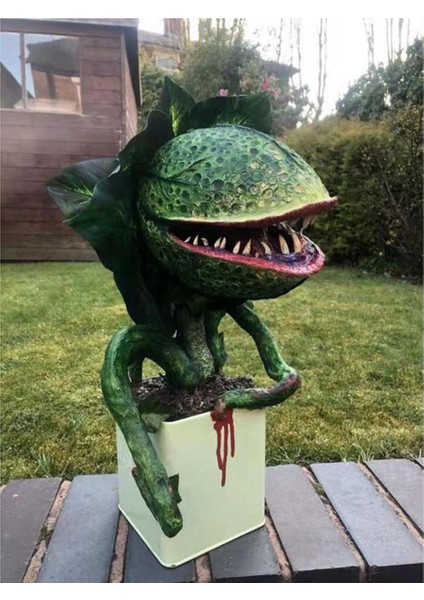 2x Piranha Çiçek Çoğaltma Film Prop Yard Reçine Süsler Küçük Korku Dükkanı Cadılar Bayramı Dekorasyon (Yurt Dışından) fiyatları