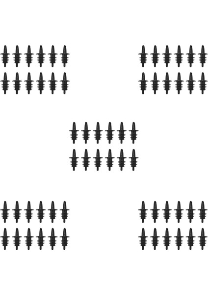 60 Adet Plastik Likör Ruhu Şişe Pourer Bar Şarap Kokteyl Içecekleri (Yurt Dışından)