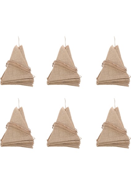 6 Adet 3.7 M Rustik Hessian Çuval Bezi Dantel Bunting Shabby Chic Düğün Banner (Yurt Dışından) fiyatları