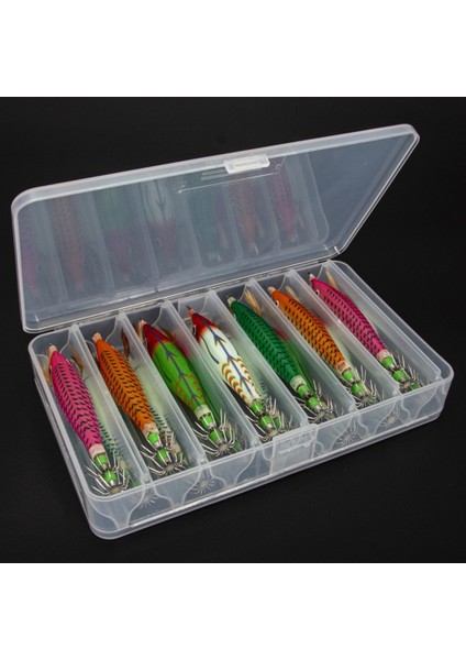 14 Adet 8 cm Yem Deniz Cazibesi Kalamar Jig Deniz Balıkçılık Cazibesi Gözler Karides Mürekkepbalığı Kalamar Ahtapot Kanca Rig (Yurt Dışından) fiyatları